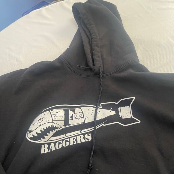Fbomb Baggers Hoodie Sweatshirt Mens 3XL Black Biker fbombbagger - Picture 2 of 7